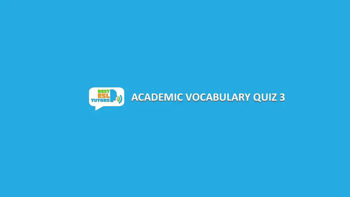 'Video thumbnail for Free English Lessons: Academic Vocabulary Quiz 3'