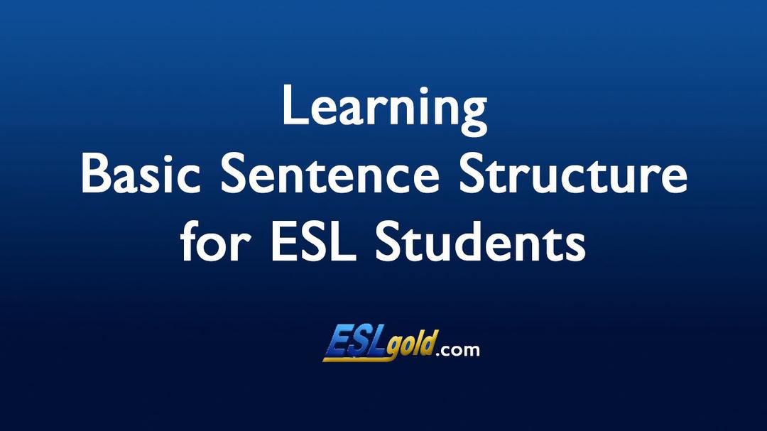 'Video thumbnail for Free English Lessons:  Basic Sentence Structure'