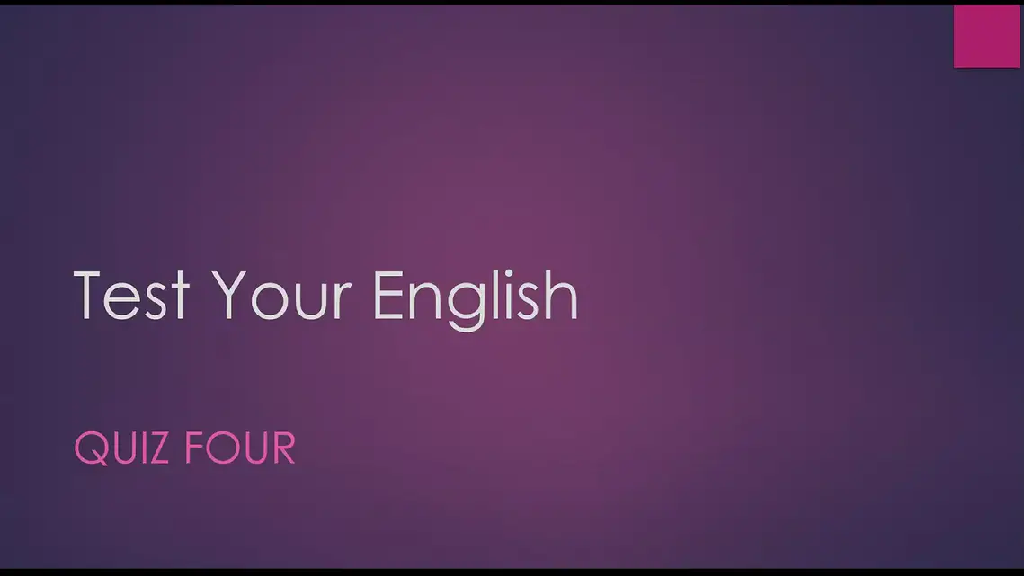'Video thumbnail for Test Your English:  Cloze Four'