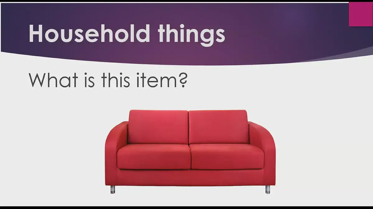 Household items in English, Household things