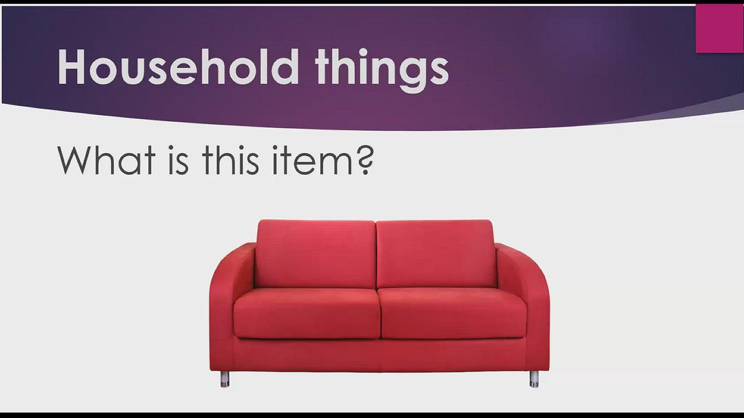 'Video thumbnail for Test Your English:  Household Items'
