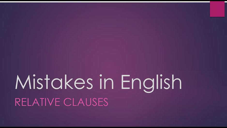 'Video thumbnail for Relative clauses'