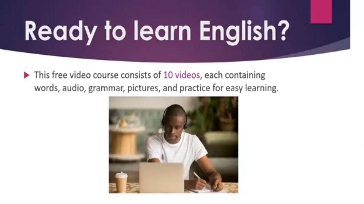 'Video thumbnail for Free English Course 101:  Beginning Topics'