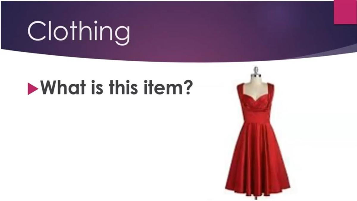 'Video thumbnail for Test your English:  Clothing'