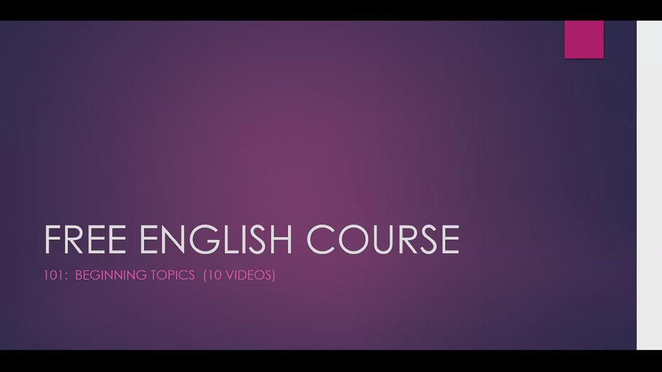 'Video thumbnail for Free English Course 101'